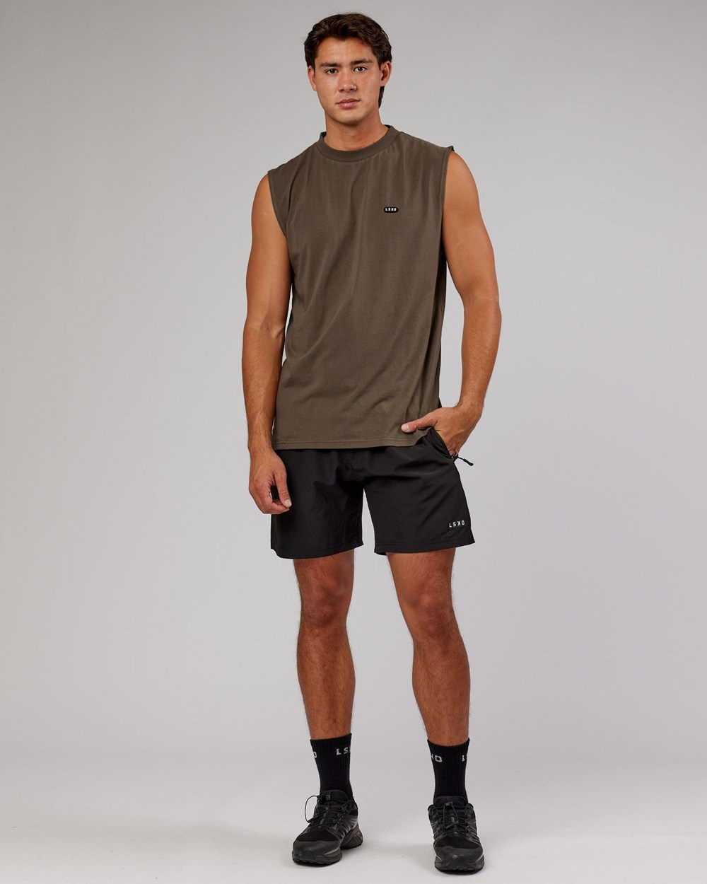 Army Green LSKD Capsule FLXCotton Tank Oversize | EX6135802