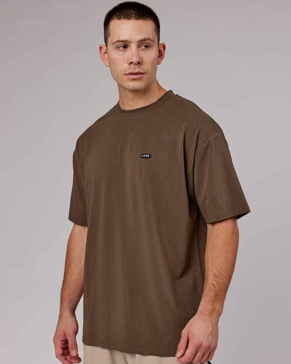 Army Green LSKD Capsule FLXCotton Tee Oversize | SA0259368