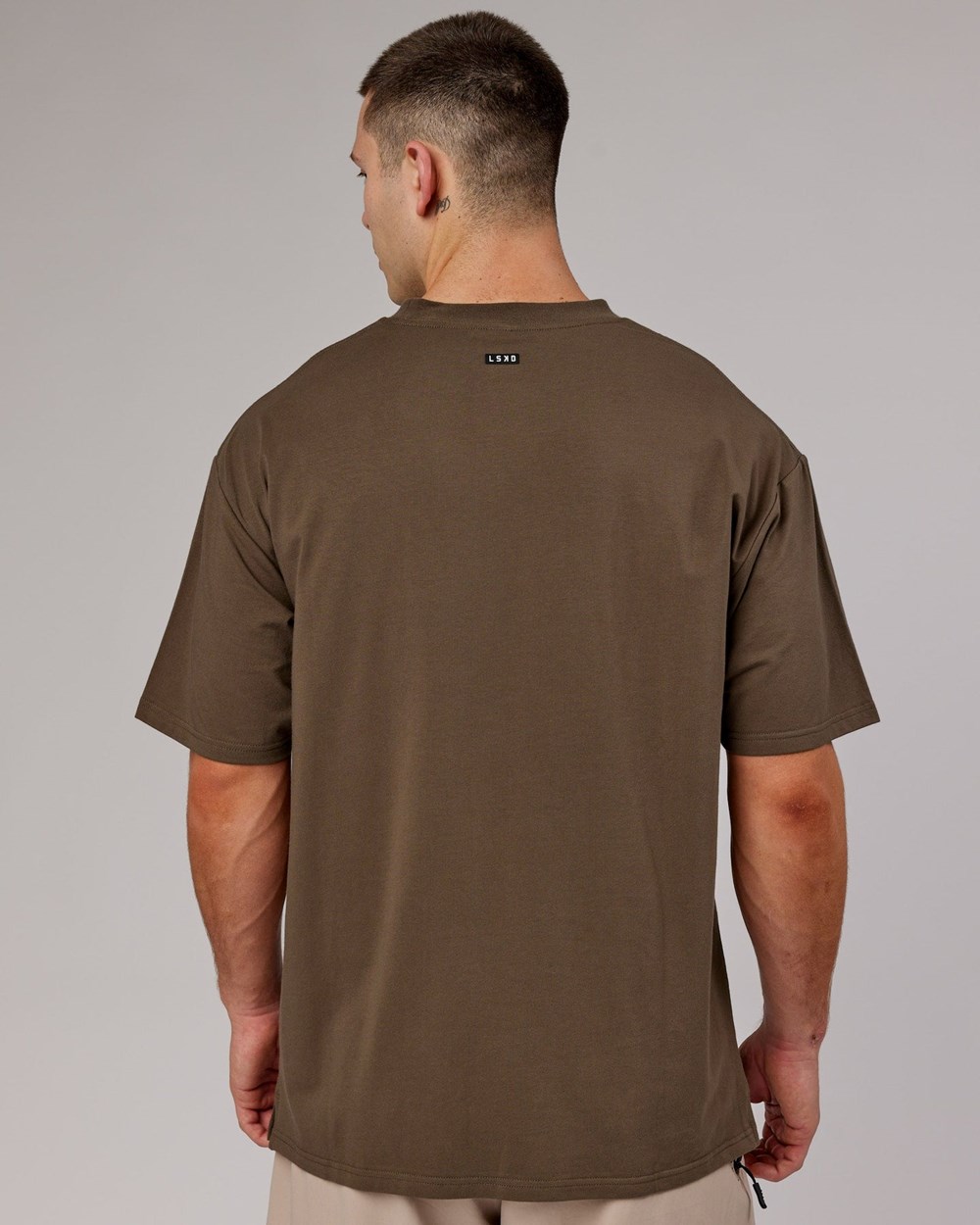 Army Green LSKD Capsule FLXCotton Tee Oversize | SA0259368