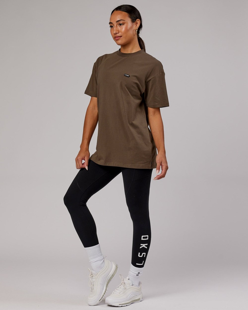 Army Green LSKD Capsule FLXCotton Tee Oversize | WX2419835