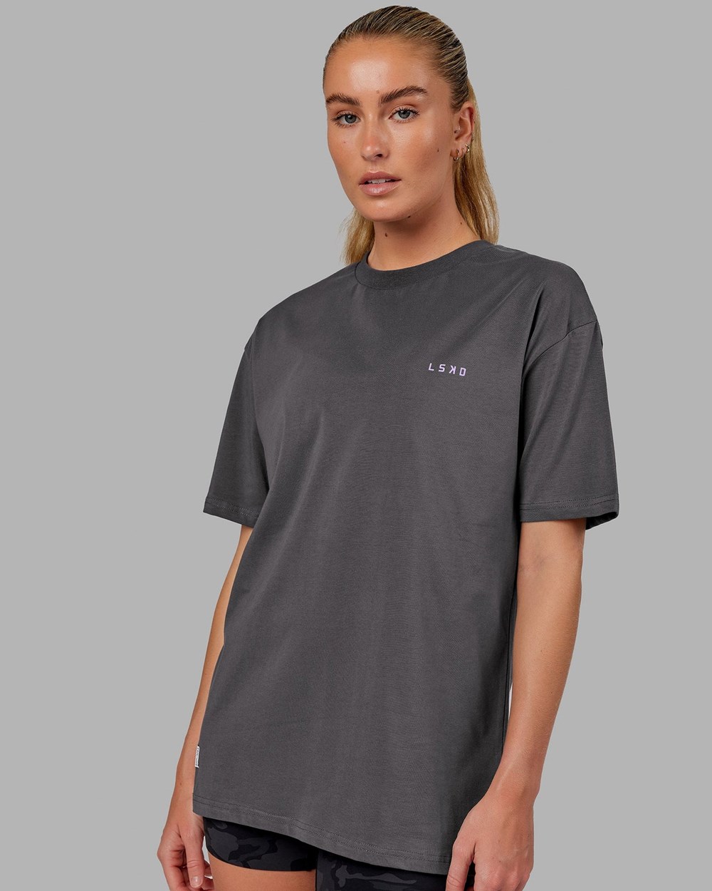 Asphalt / Purple LSKD VS3 FLXCotton Tee Oversize | SH3865419