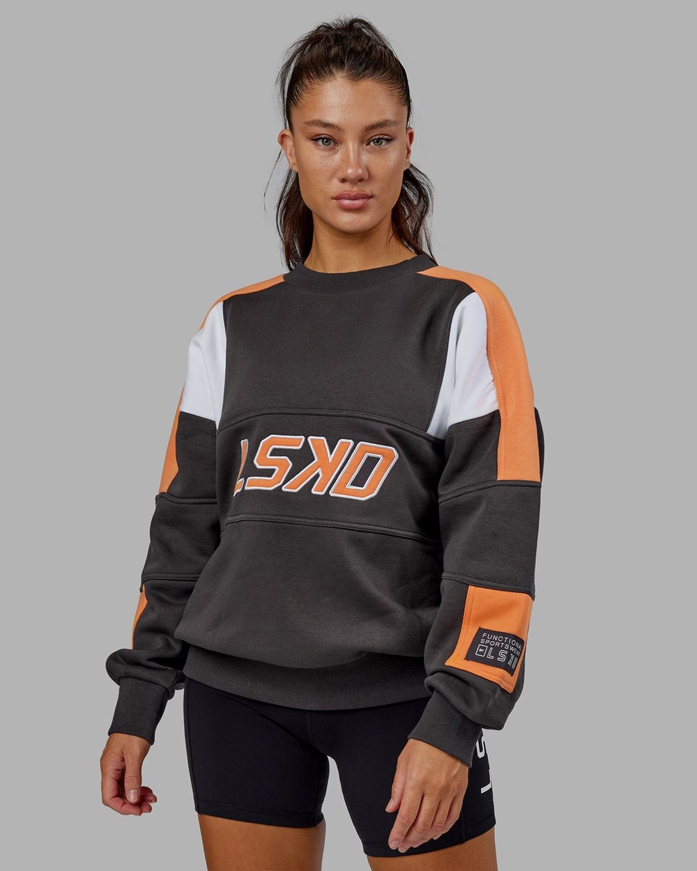 Asphalt / Tangerine LSKD Slam Sweater Oversize | JD1935076