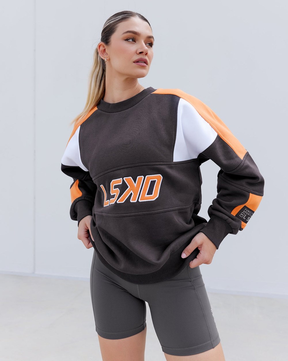 Asphalt / Tangerine LSKD Slam Sweater Oversize | JD1935076