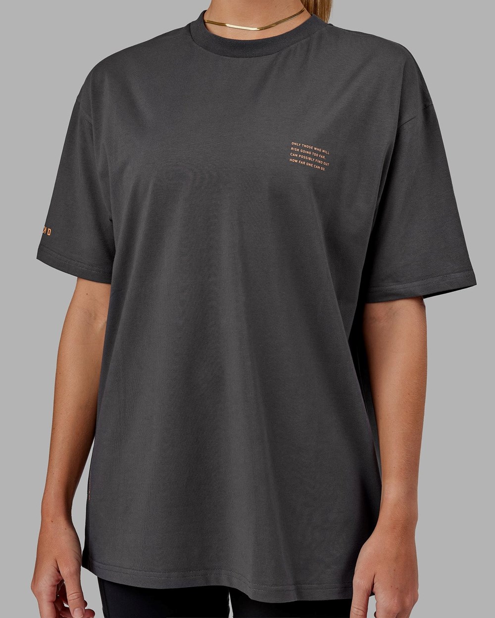 Asphalt / Tangerine LSKD Strive FLXCotton Tee Oversize | RN9187640