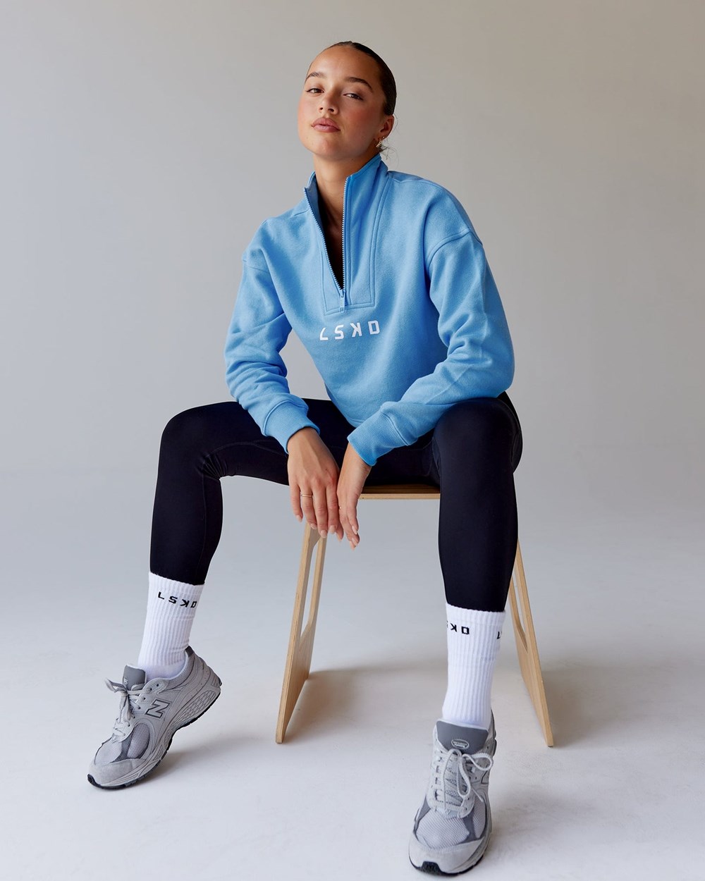 Azure Blue LSKD Challenger 1/4 Sweater | AH6298305