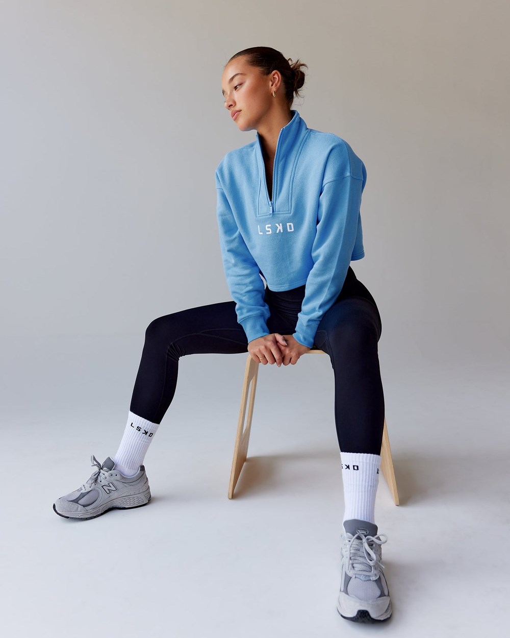 Azure Blue LSKD Challenger 1/4 Sweater | AH6298305