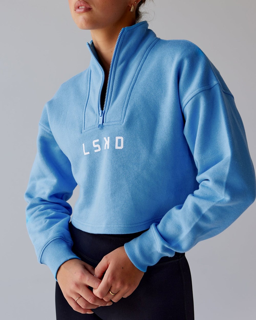 Azure Blue LSKD Challenger 1/4 Sweater | AH6298305