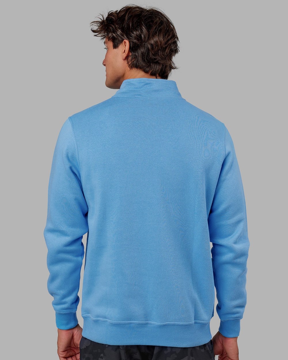 Azure Blue LSKD Fundamental 1/4 Zip Sweater | ZR2405967