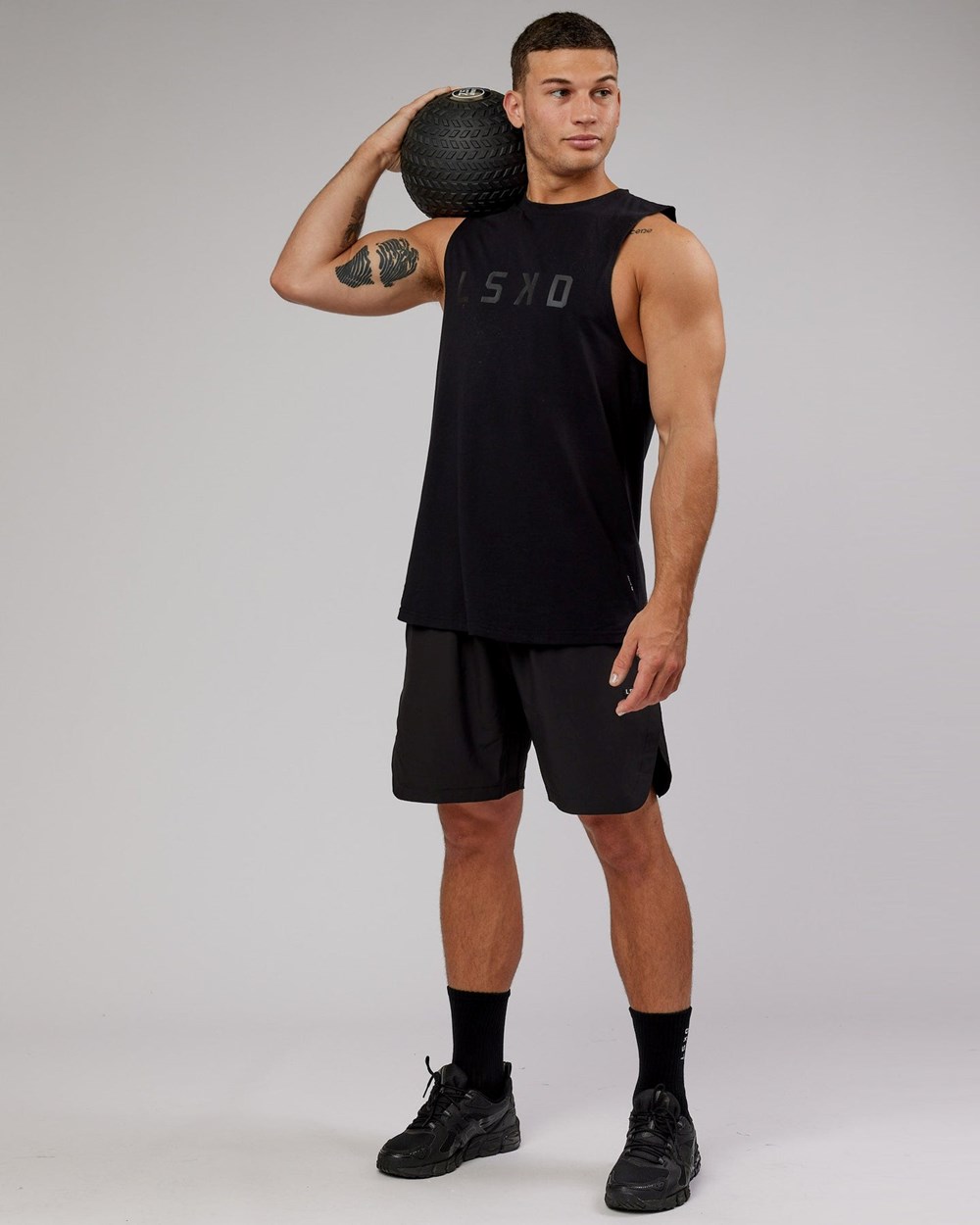 Black / Black LSKD Power FLXDRY Training Fit Tank | FU1290456