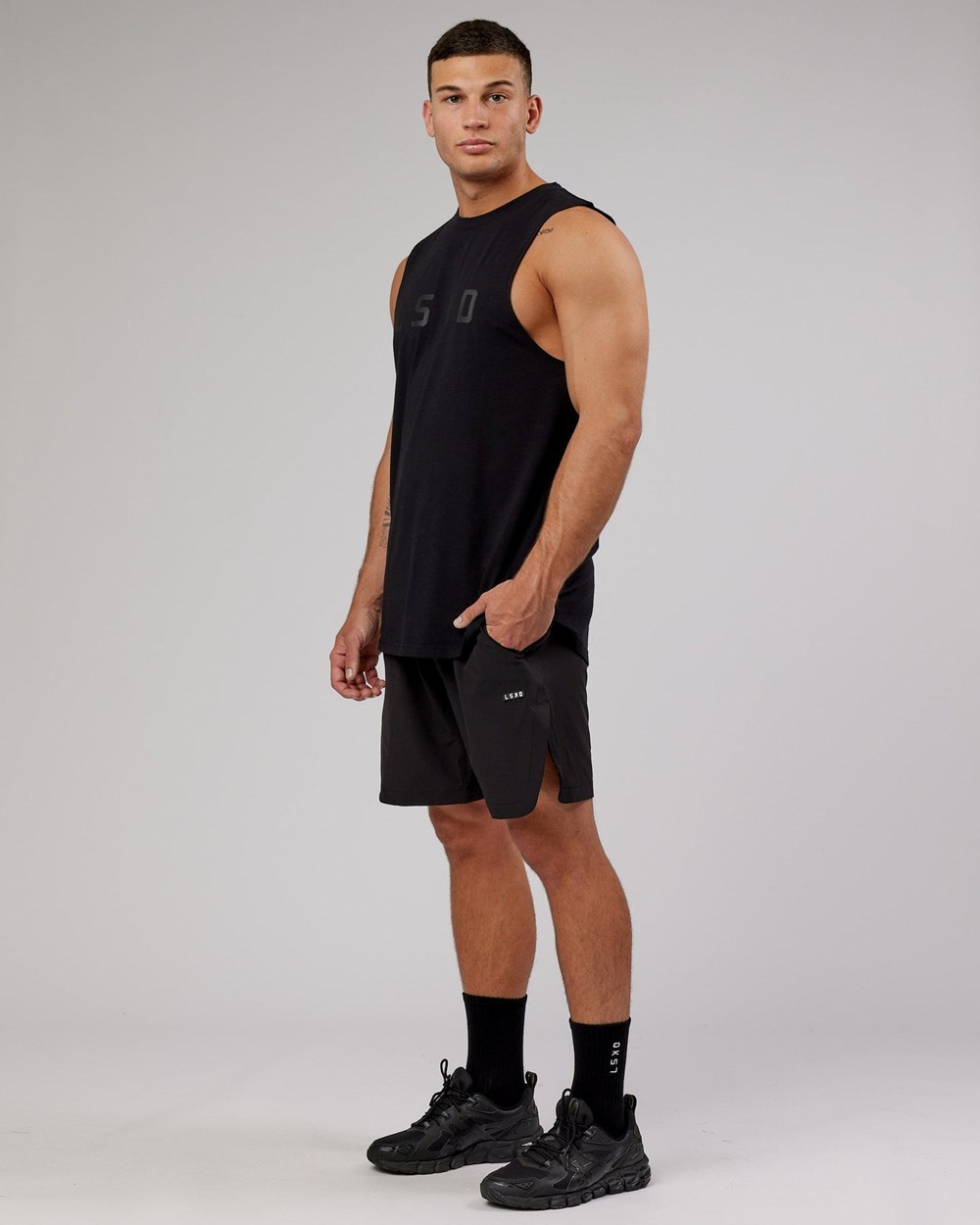 Black / Black LSKD Power FLXDRY Training Fit Tank | FU1290456