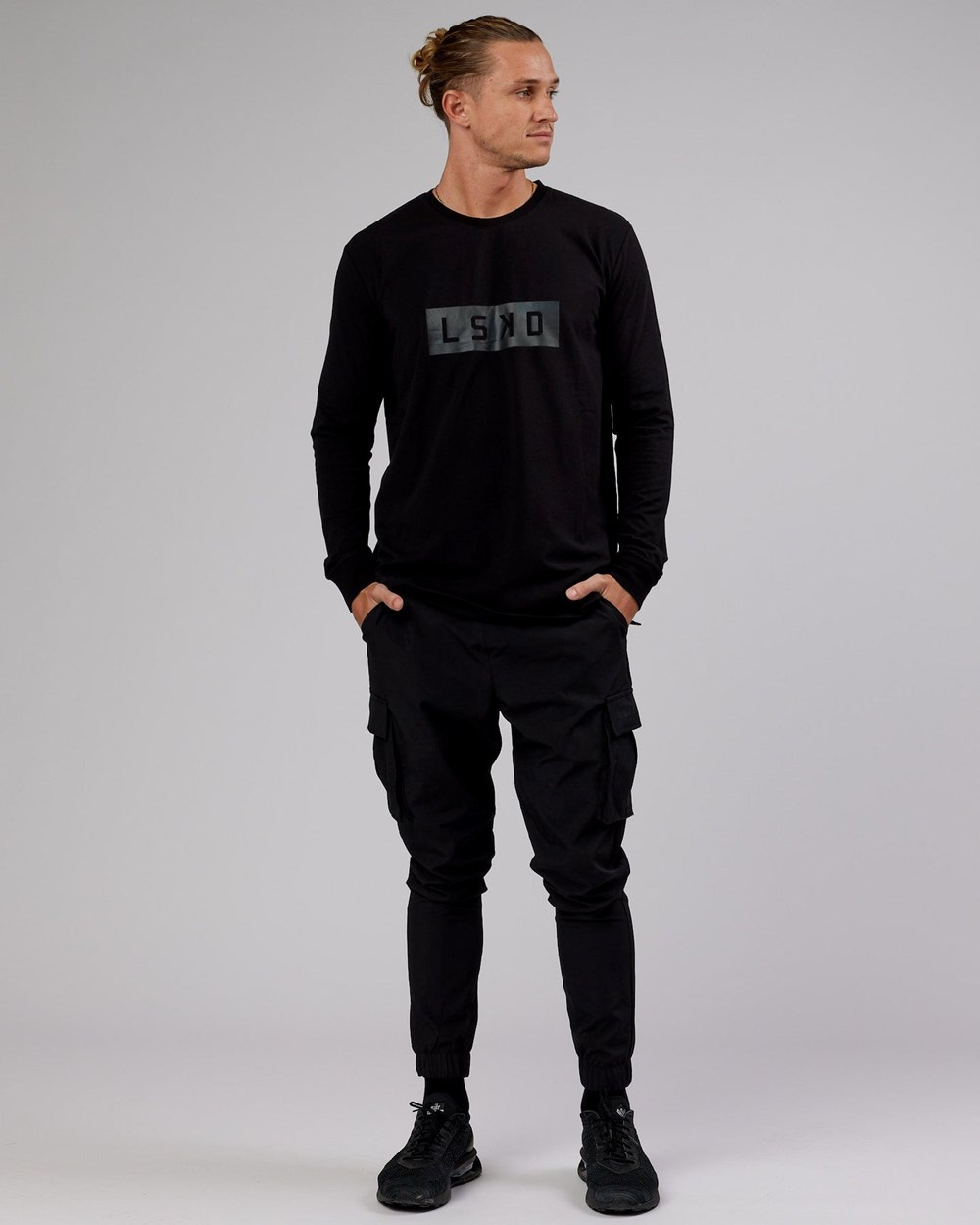 Black / Black LSKD Strength FLXCotton LS Tee | DC2563489