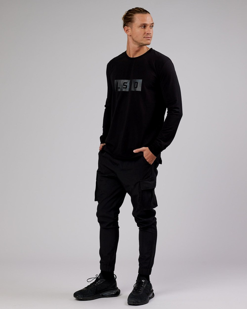 Black / Black LSKD Strength FLXCotton LS Tee | DC2563489