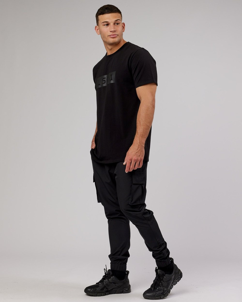 Black / Black LSKD Strength FLXCotton Tee | OL5280317