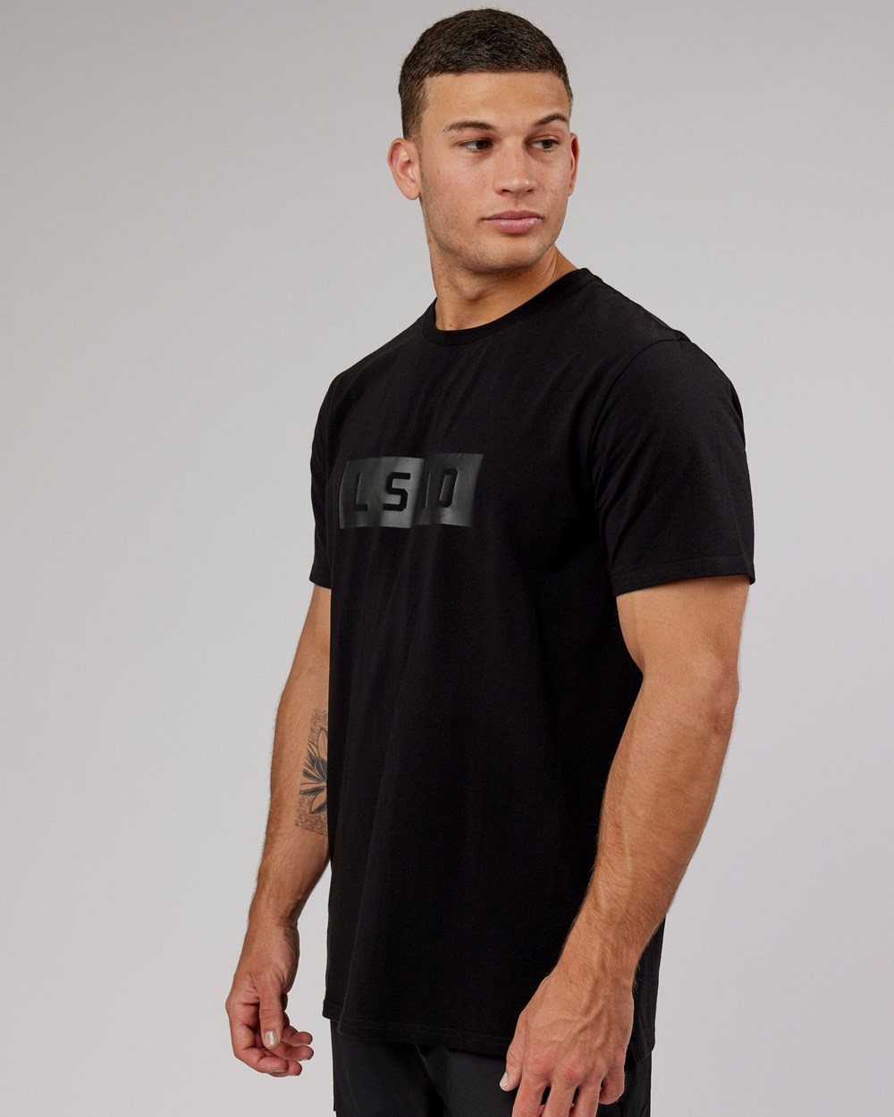 Black / Black LSKD Strength FLXCotton Tee | OL5280317