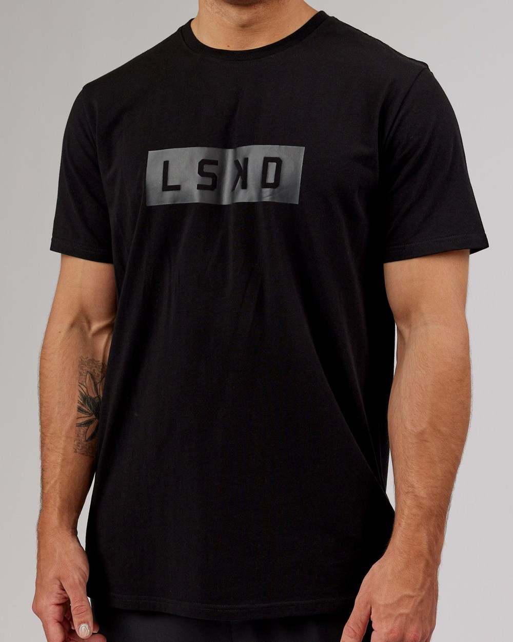 Black / Black LSKD Strength FLXCotton Tee | OL5280317