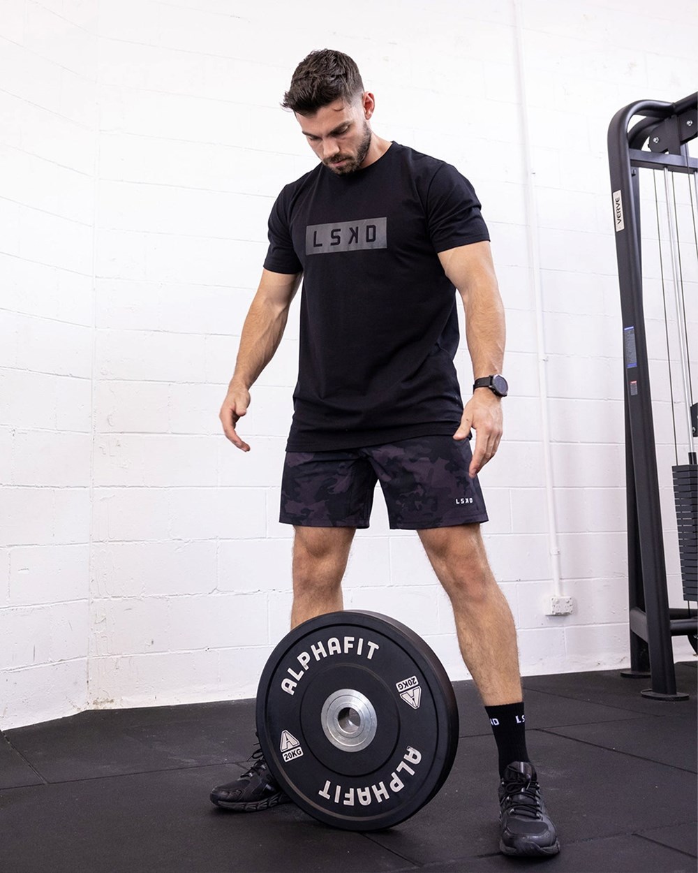 Black / Black LSKD Strength FLXDRY Performance Tee | YI1658724