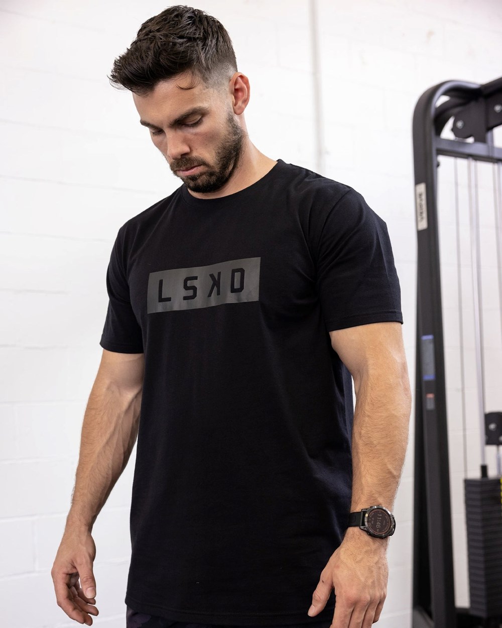 Black / Black LSKD Strength FLXDRY Performance Tee | YI1658724