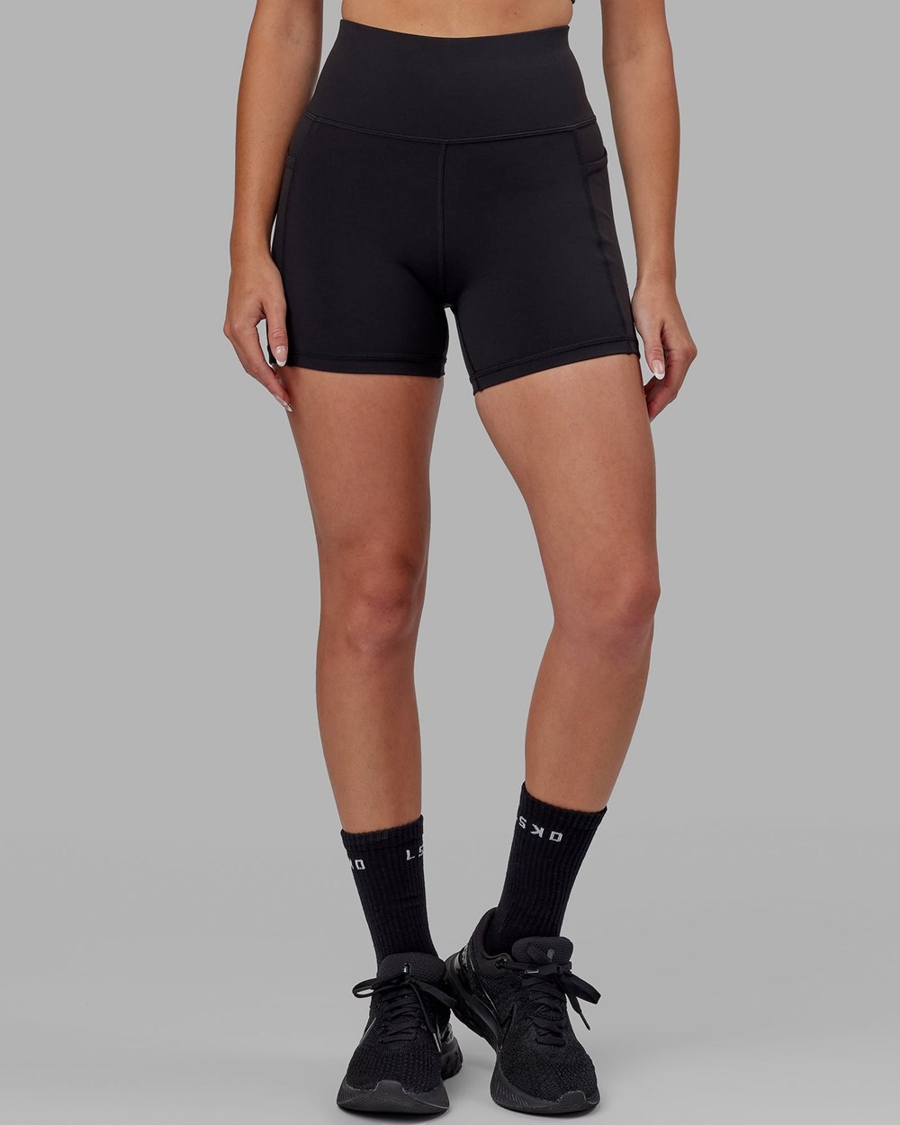 Black / Boysenberry LSKD Rep X-Length Bike Short | JL7681203