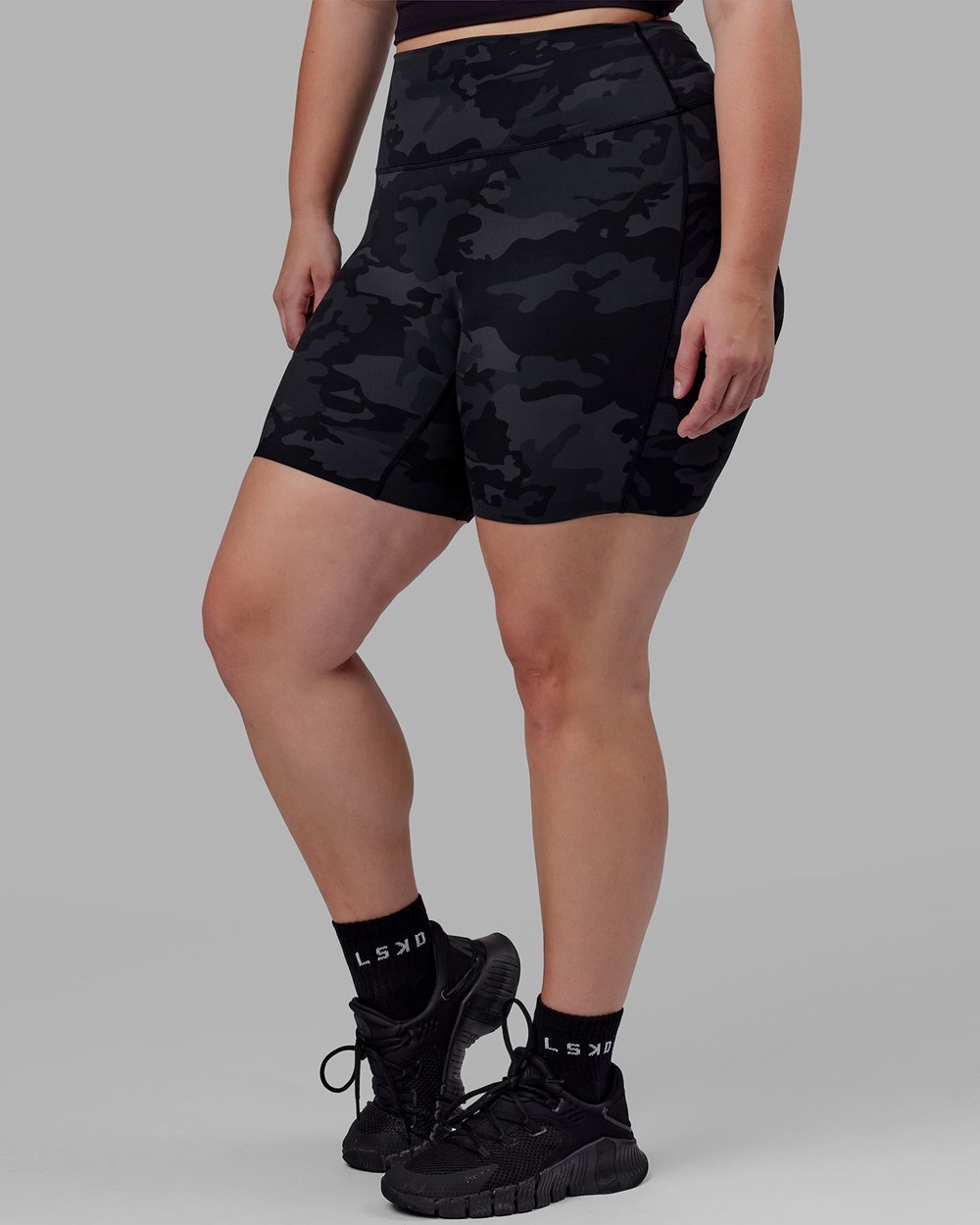 Black Camo LSKD Elixir Mid-Length Bike Short | EJ8532641