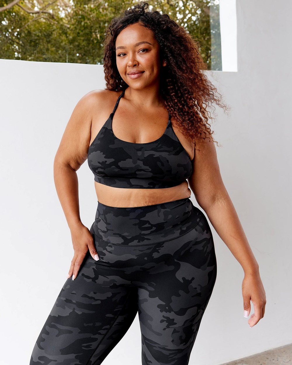 Black Camo LSKD Elixir Sports Bra | WQ4896123