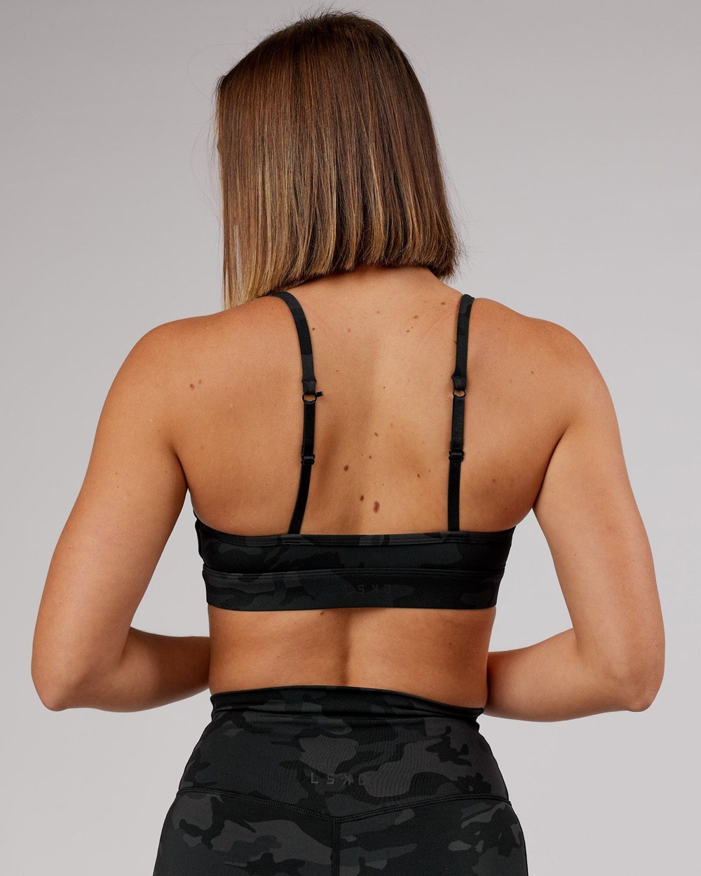 Black Camo LSKD Elixir Sports Bra | WQ4896123