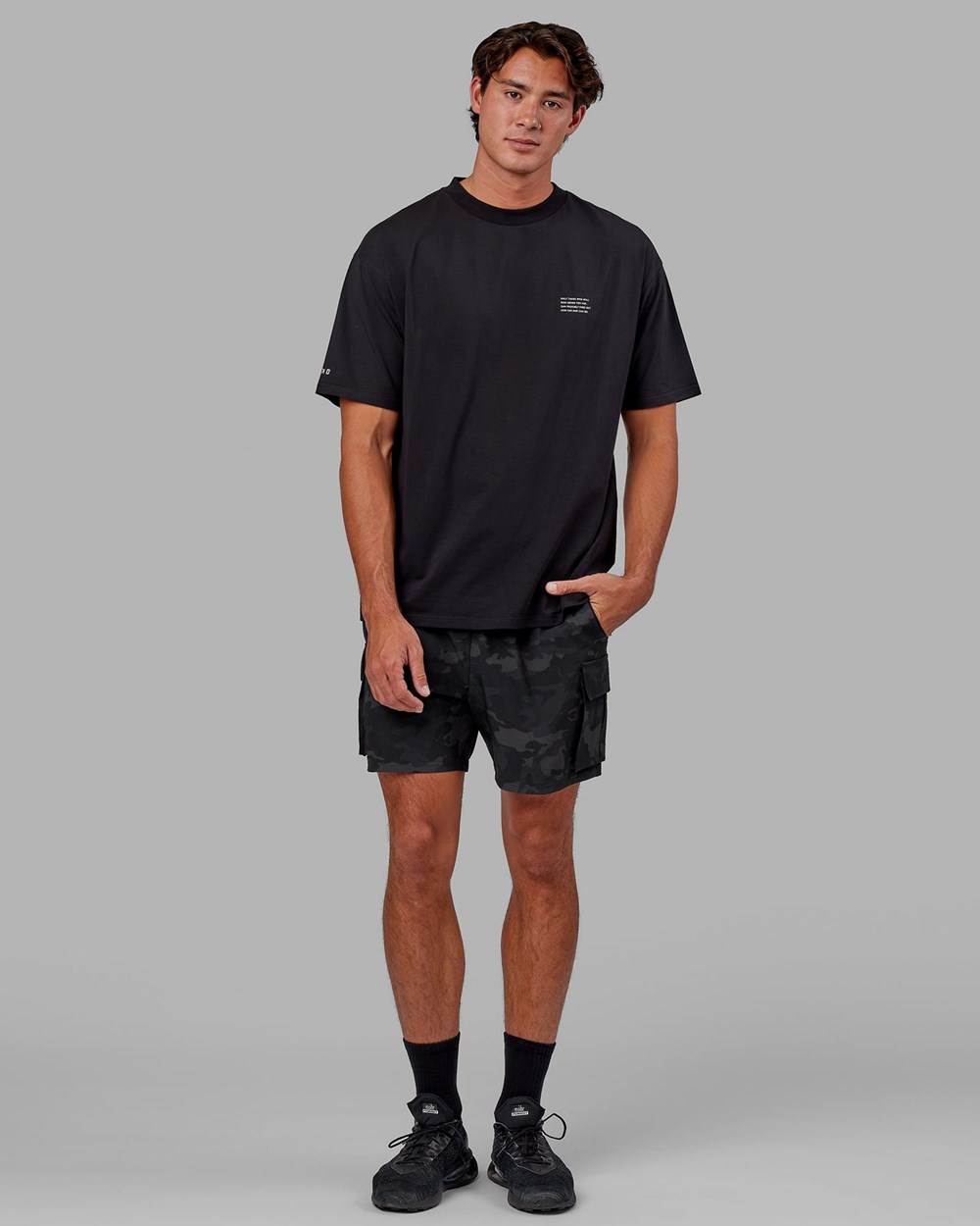 Black Camo LSKD Energy Stretch Performance Cargo Short | IP1780695