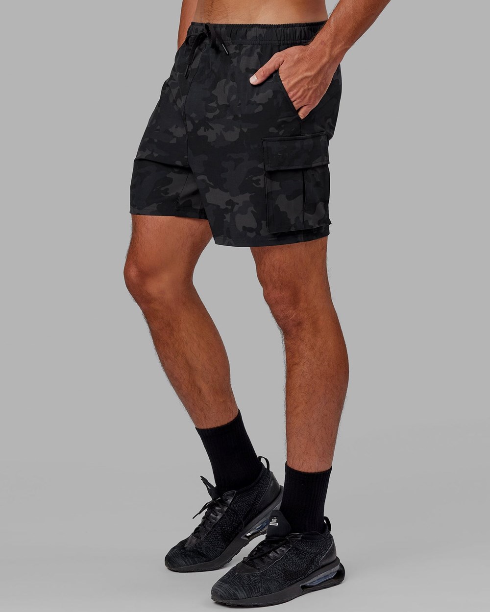 Black Camo LSKD Energy Stretch Performance Cargo Short | IP1780695