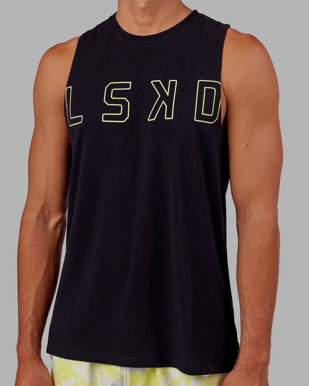 Black / Citrus Green LSKD Expand FLXCotton Training Fit Tank | AJ2410953