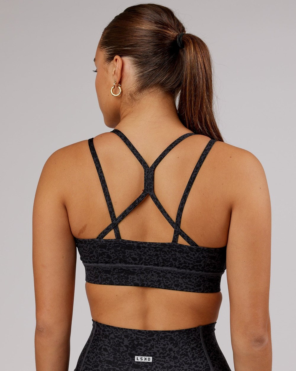 Black Etching LSKD Bridge Sports Bra | ZO6938507