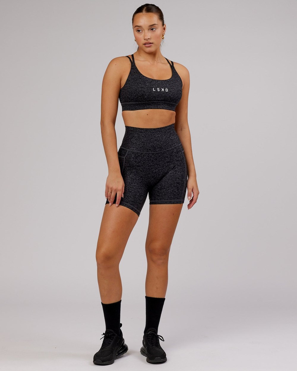 Black Etching LSKD Bridge Sports Bra | ZO6938507