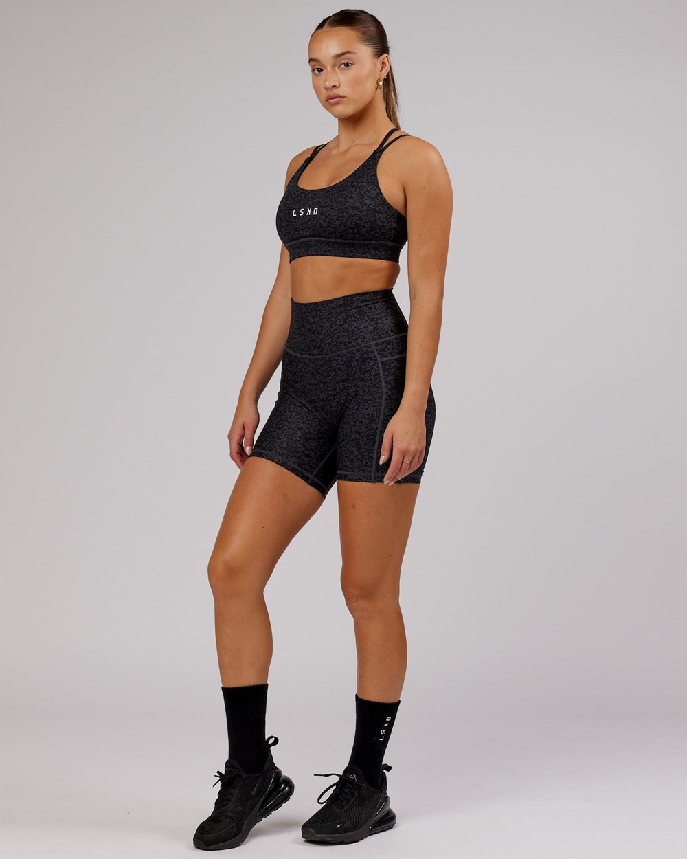 Black Etching LSKD Bridge Sports Bra | ZO6938507