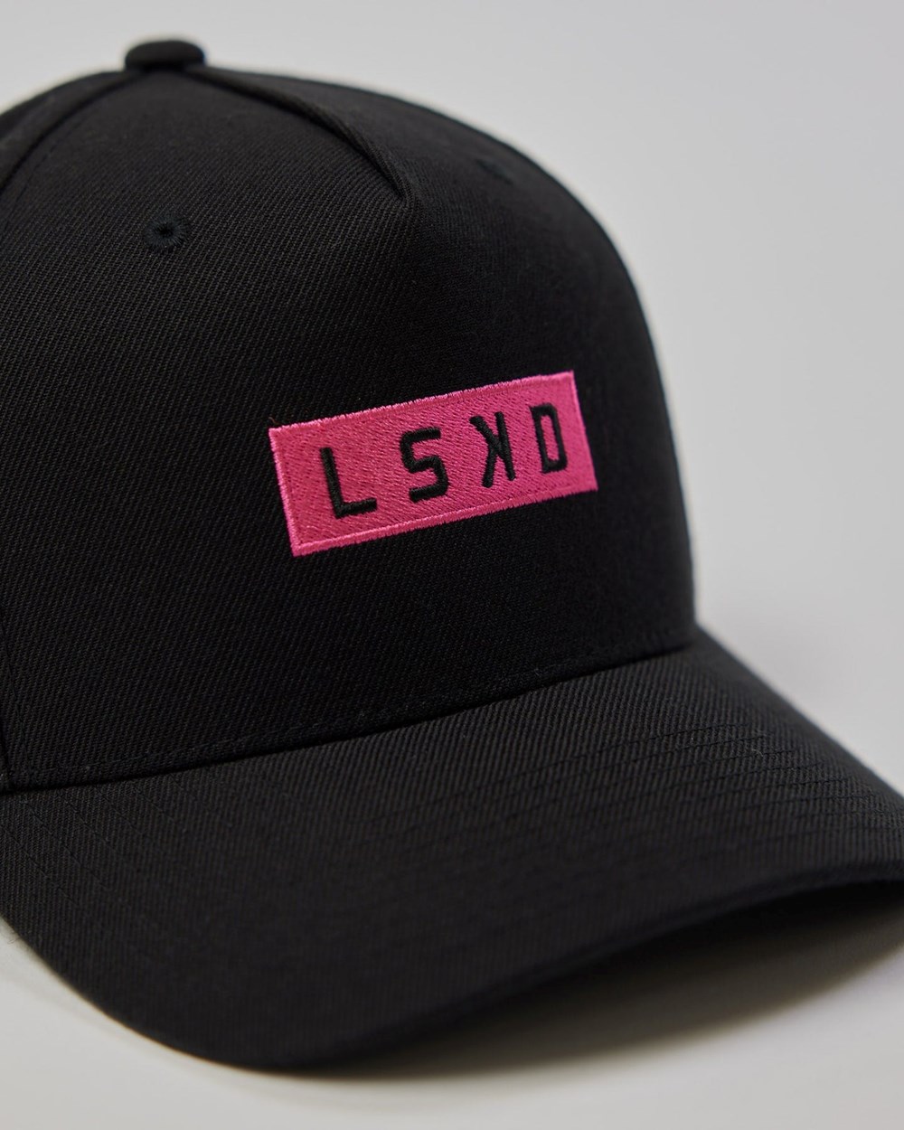 Black / Flamingo LSKD Cornerstone Snapback Hat | NC7925038