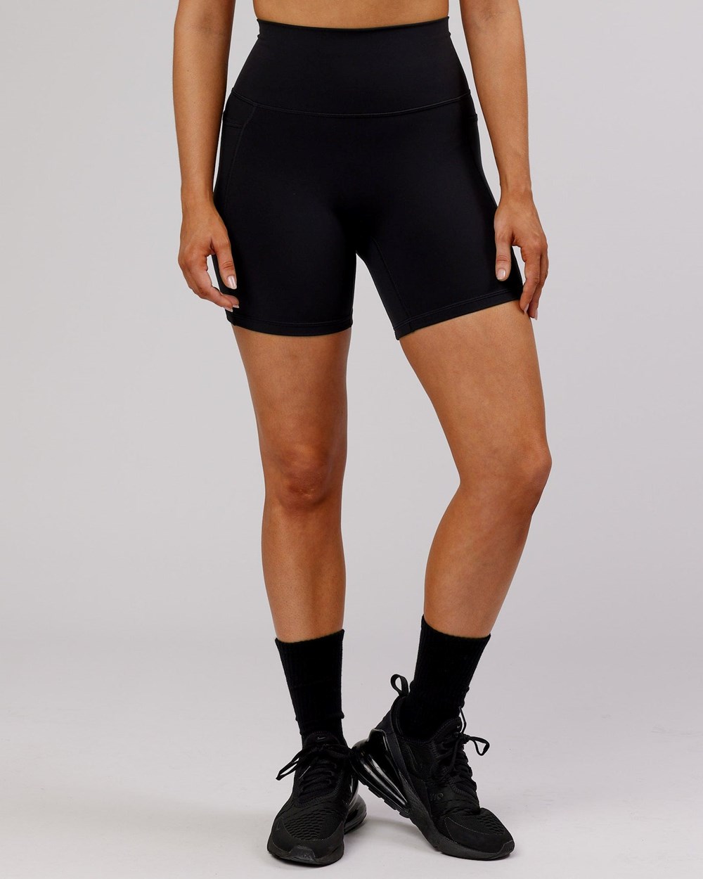 Black / Flamingo LSKD Fusion Mid-Length Bike Short | NL3507214