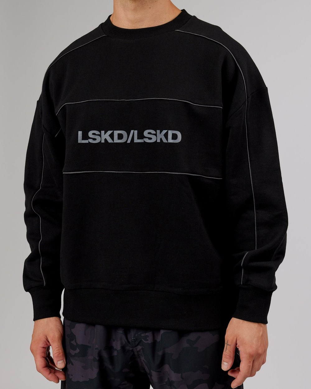 Black / Grey LSKD Impact Sweater Oversize | JK8912754