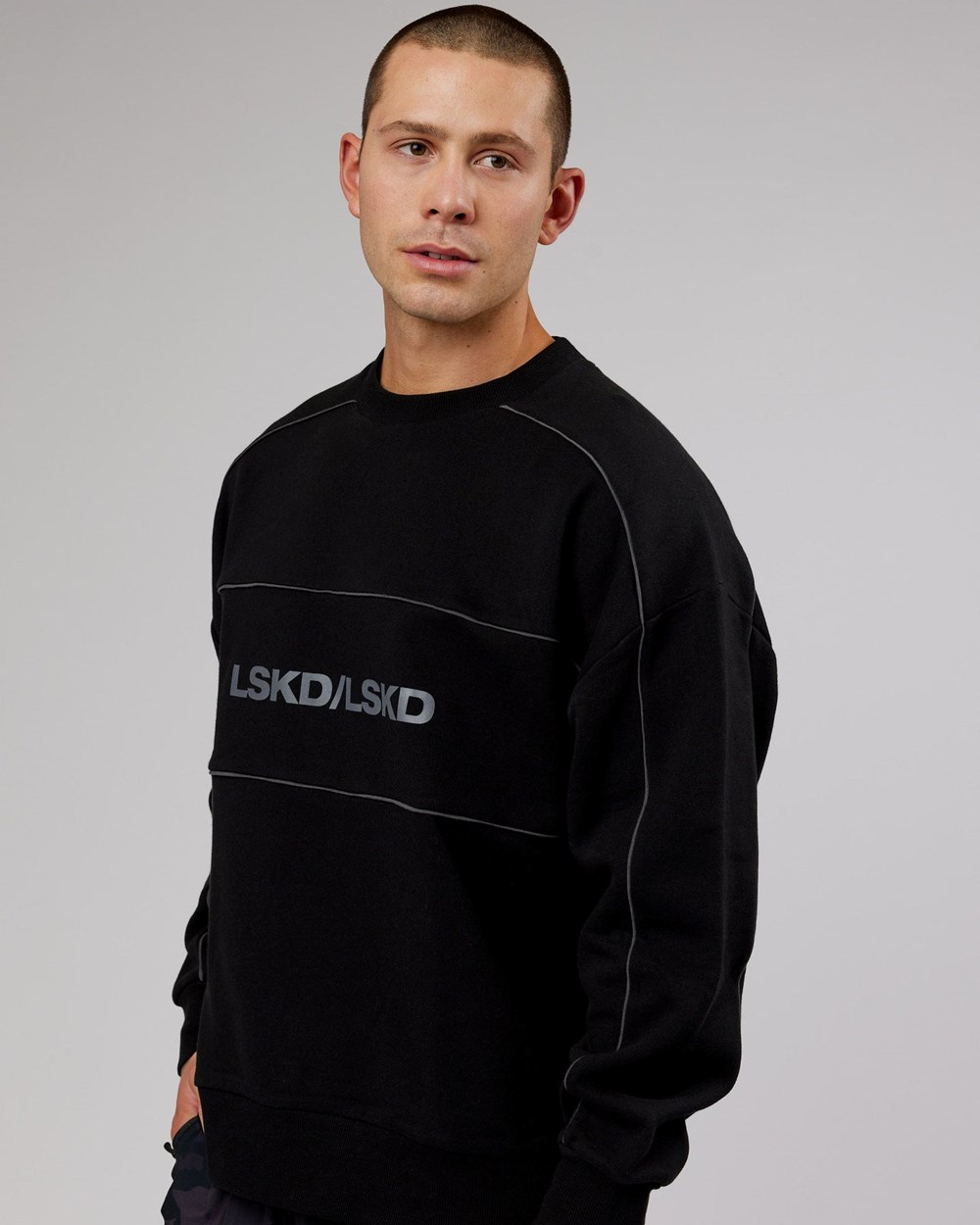 Black / Grey LSKD Impact Sweater Oversize | JK8912754