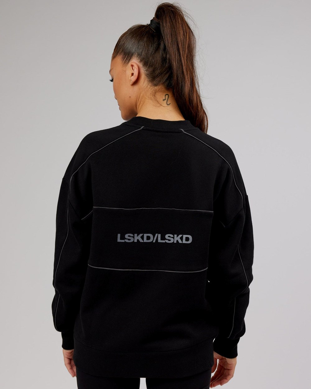 Black / Grey LSKD Impact Sweater Oversize | LT8130495