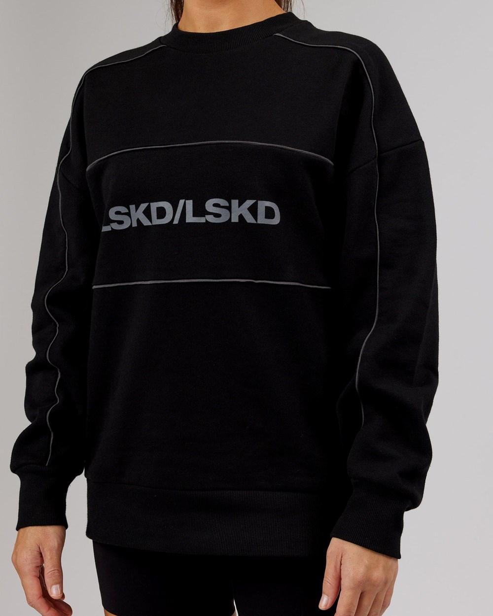 Black / Grey LSKD Impact Sweater Oversize | LT8130495