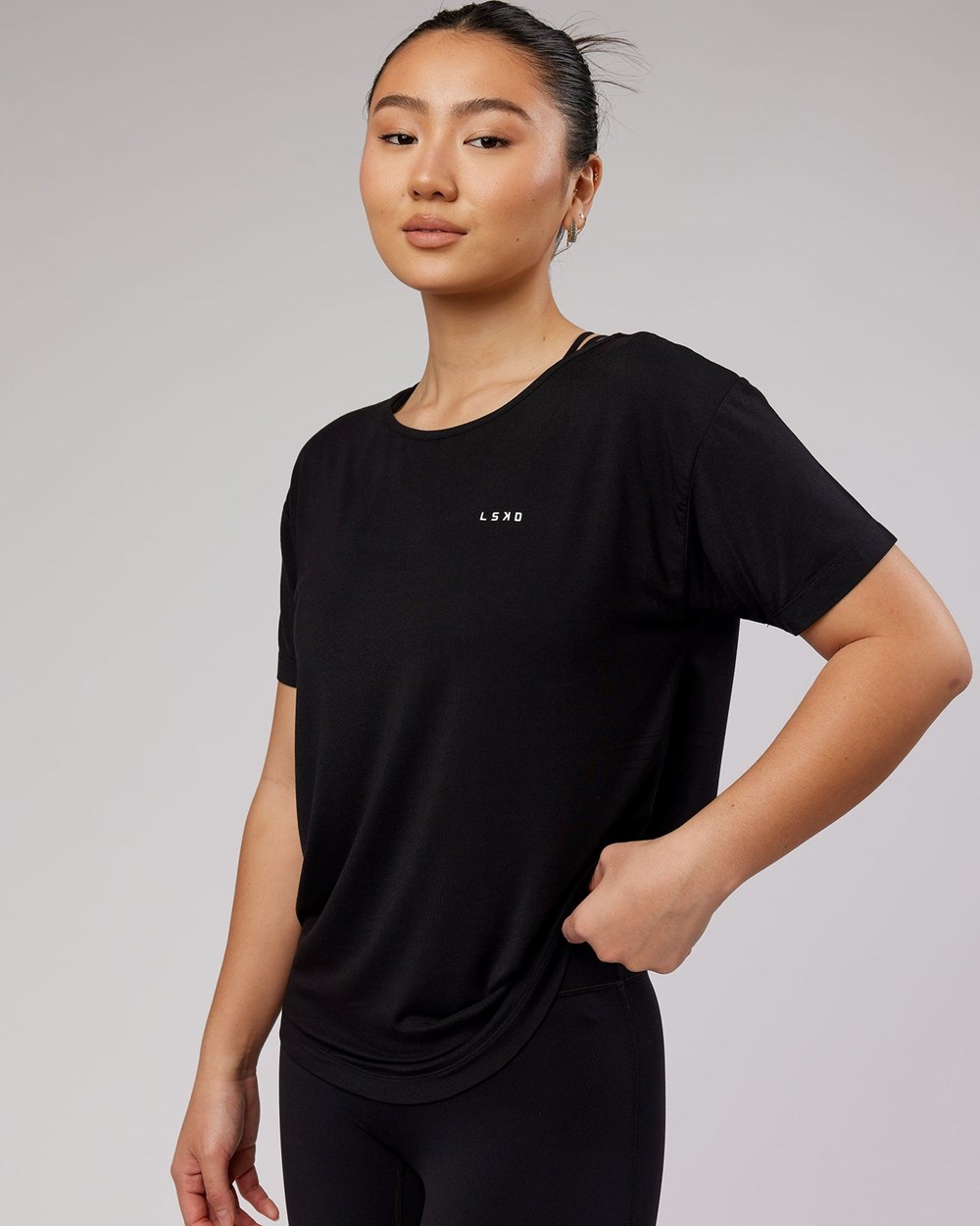 Black LSKD Air Slouch Tee | RZ8602179