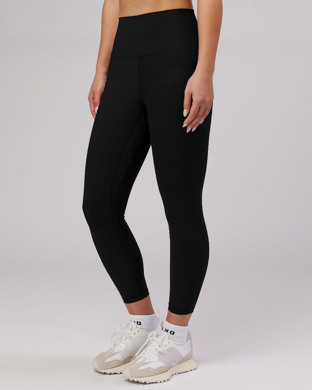 Black LSKD Balance Ribbed 7/8 Length Legging | BG4528379