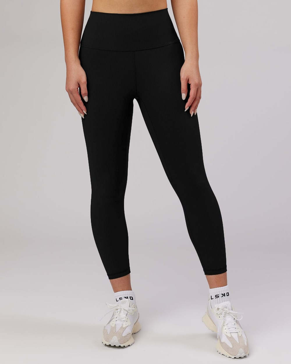 Black LSKD Balance Ribbed 7/8 Length Legging | BG4528379