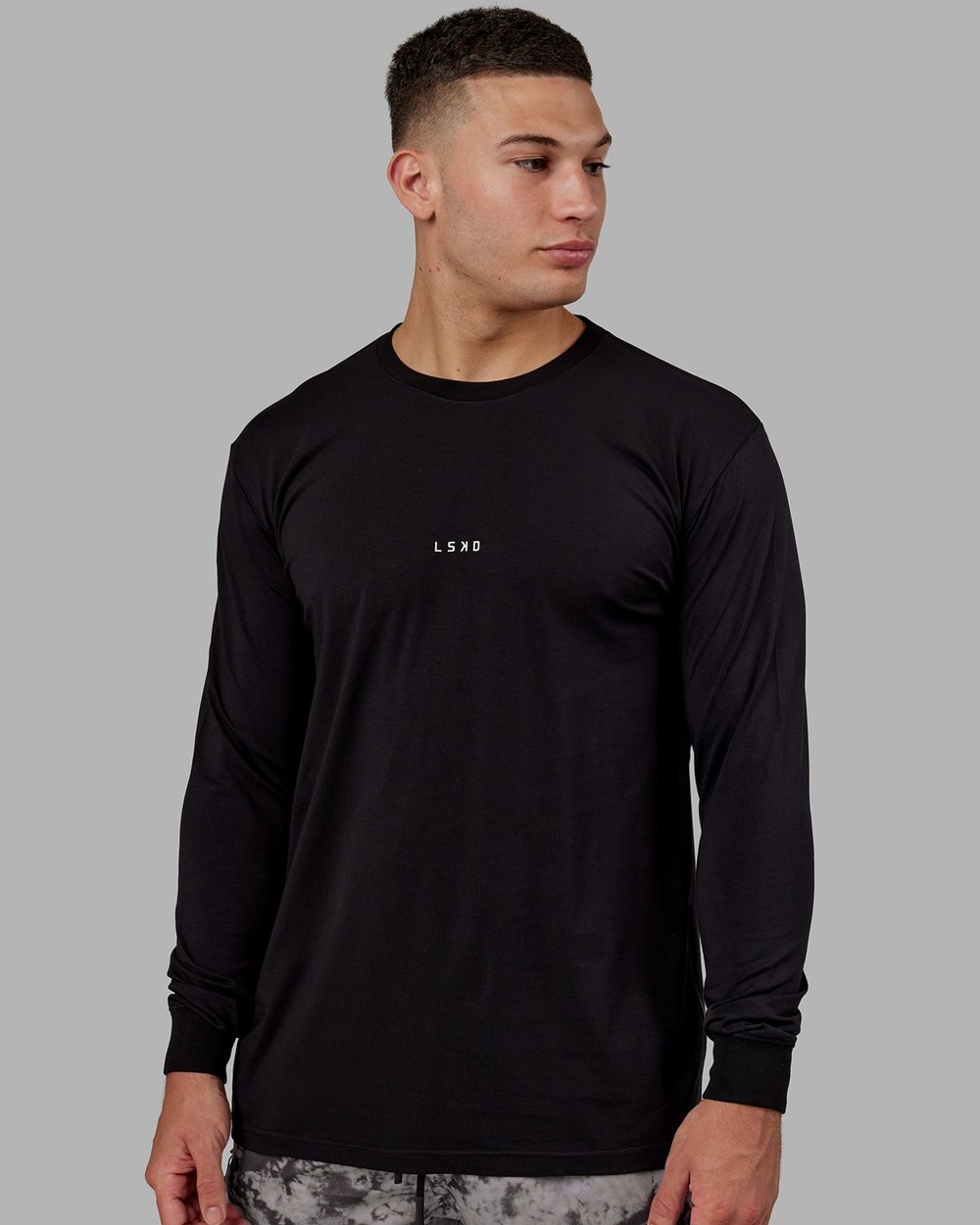 Black LSKD Base FLXCotton LS Tee | TB0268519