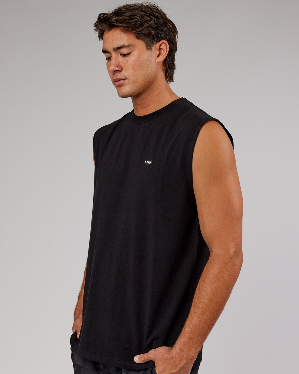 Black LSKD Capsule FLXCotton Tank Oversize | PS7306914