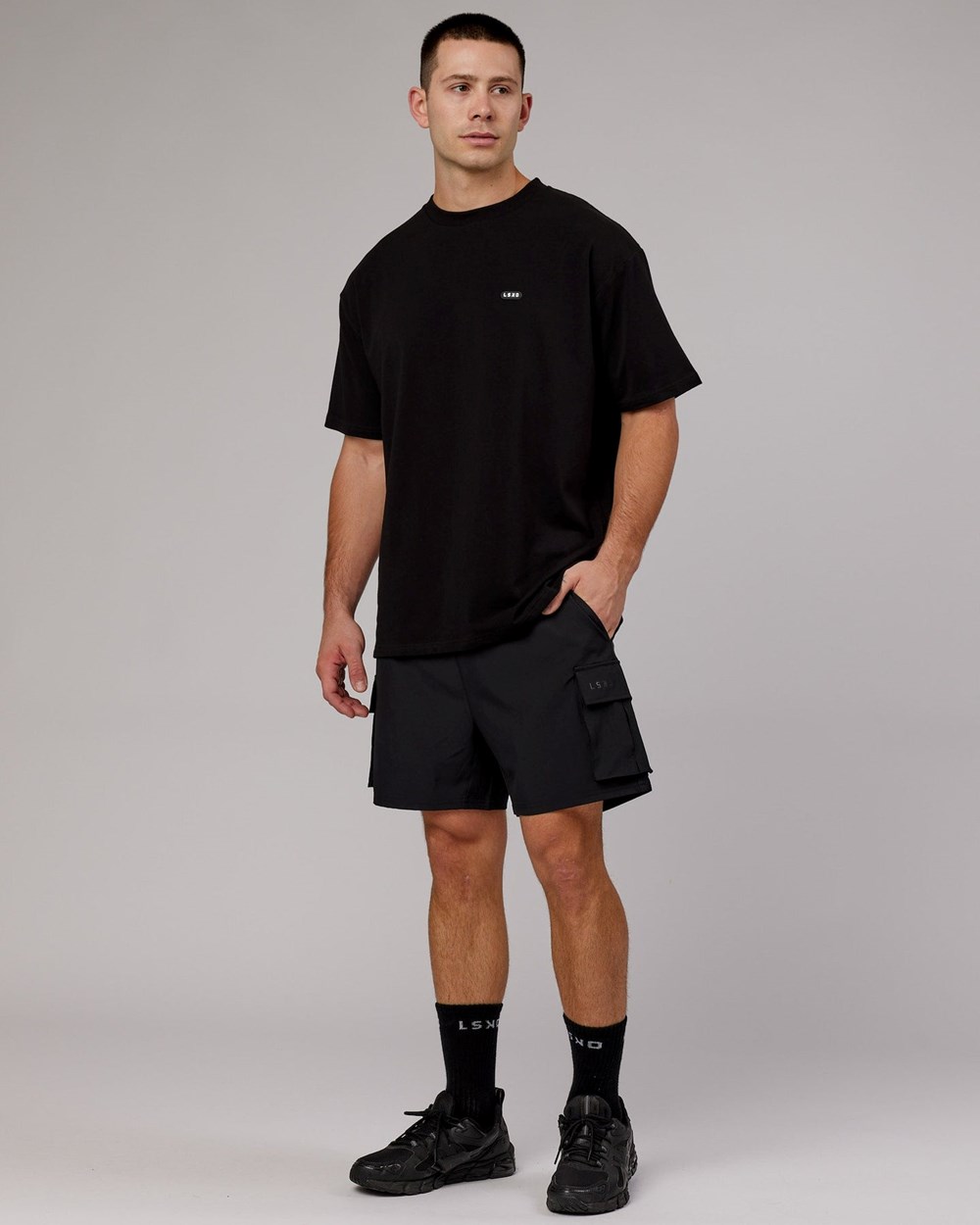 Black LSKD Capsule FLXCotton Tee Oversize | UJ6893015