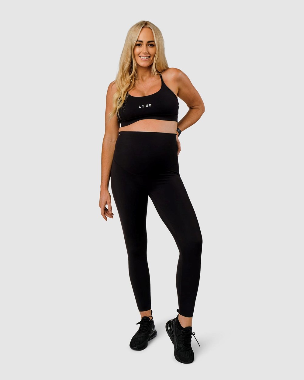 Black LSKD Elixir Full Length Maternity Legging | CS3150648