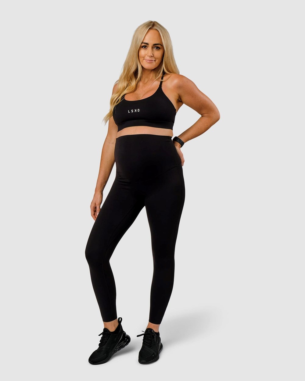 Black LSKD Elixir Full Length Maternity Legging | CS3150648