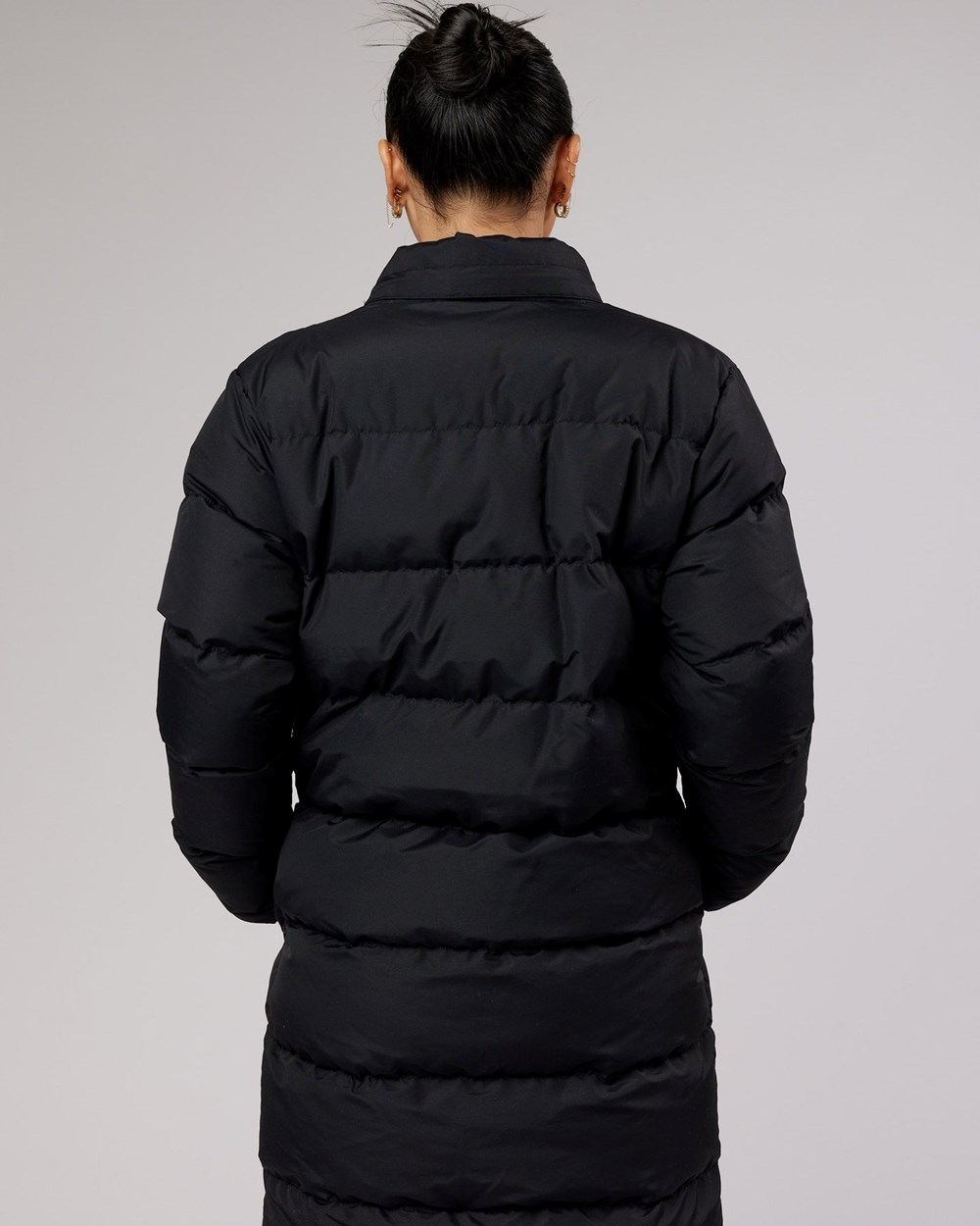 Black LSKD Equipped Longline Puffer Jacket | UV4820356