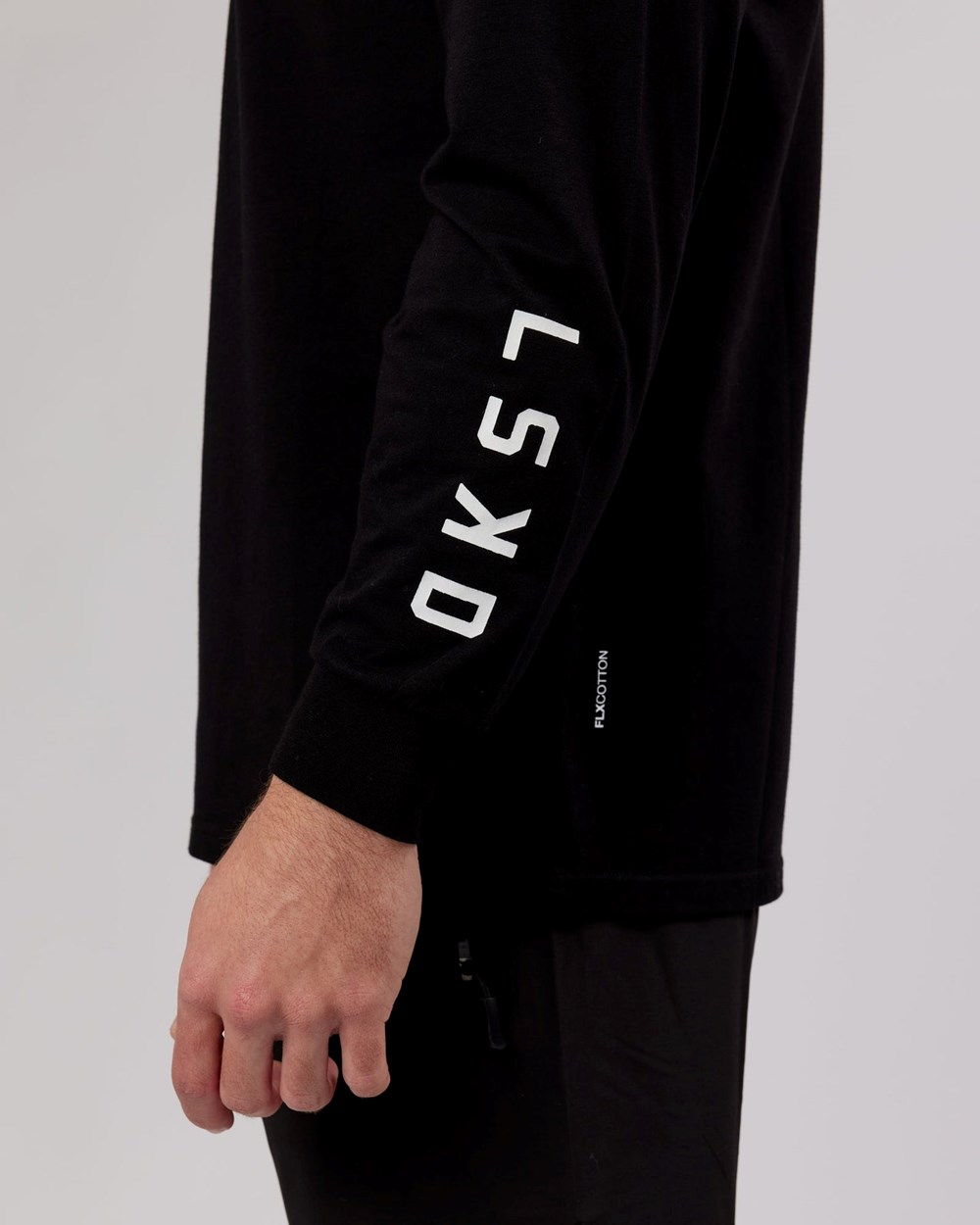 Black LSKD Extensor FLXCotton Long Sleeve Tee Oversize | IW4106597