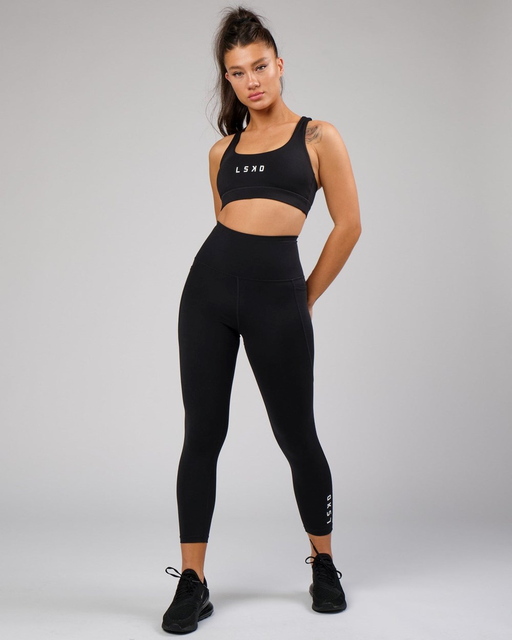 Black LSKD Flux 7/8 Length Legging | KT0764591