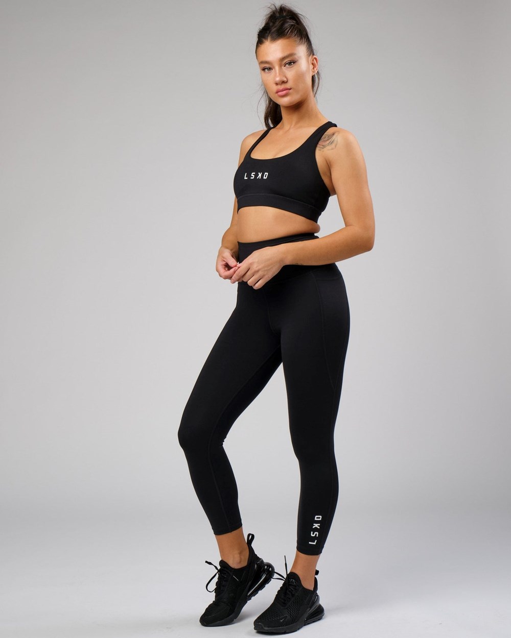 Black LSKD Flux 7/8 Length Legging | KT0764591