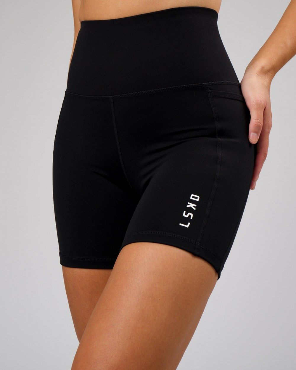 Black LSKD Flux Mid-Length Bike Short | PW5419782